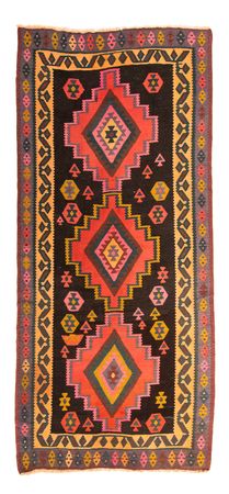 Tapis de couloir Tapis Kelim - Vieux - 300 x 150 cm - multicolore