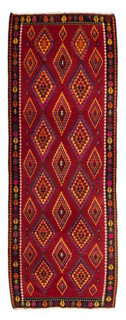 Tapis de couloir Tapis Kelim - Vieux - 380 x 144 cm - multicolore