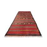 Runner Kelim Rug - Old - 375 x 145 cm - multicolored