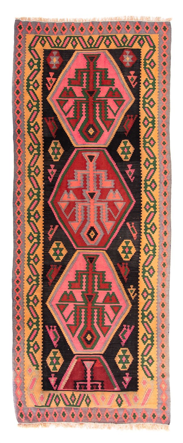 Runner Kelim Rug - Old - 340 x 150 cm - multicolored