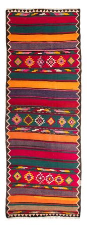 Runner Kelim Rug - Old - 365 x 130 cm - multicolored