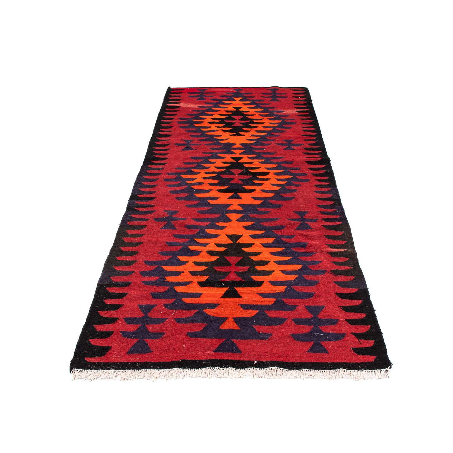 Loper Kelim tapijt - Oud - 320 x 120 cm - veelkleurig