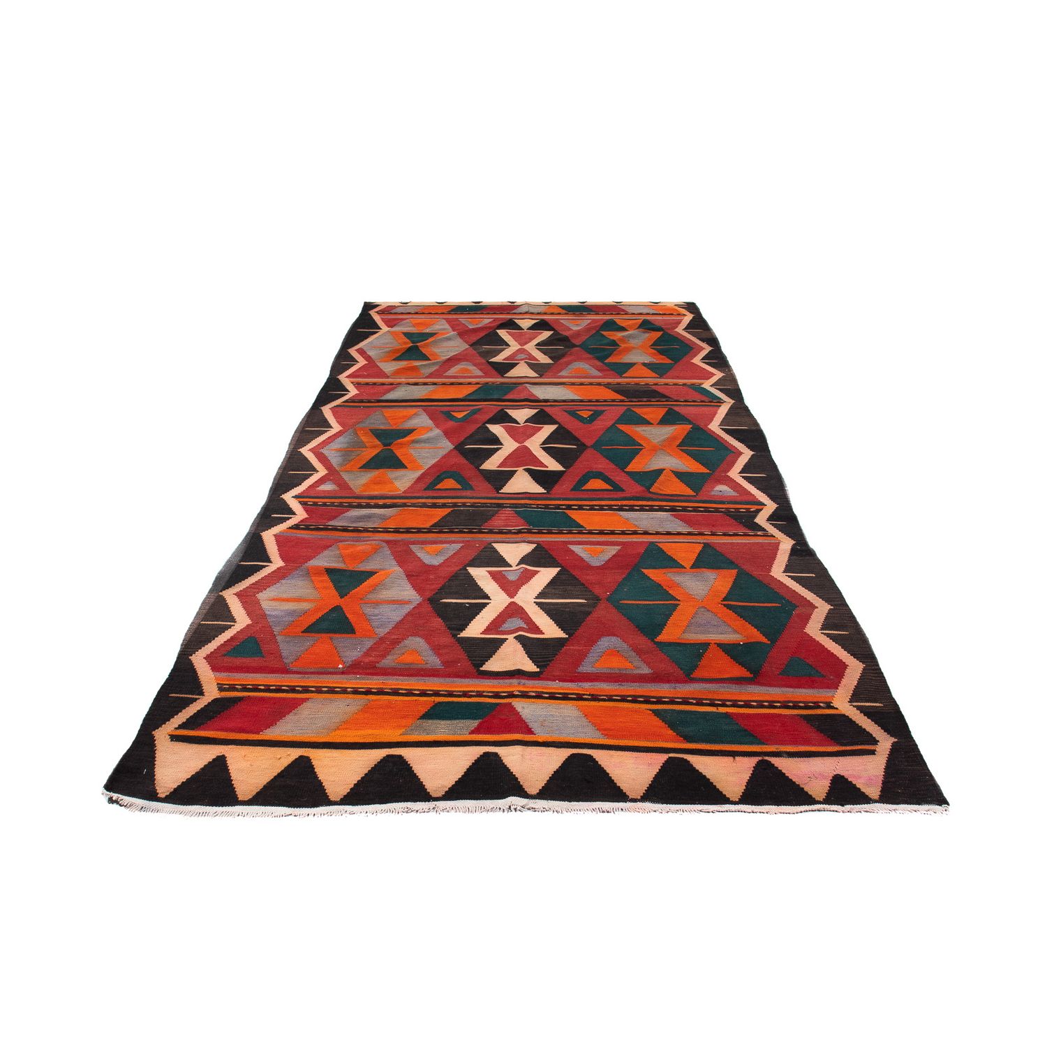 Runner Kelim Rug - Old - 325 x 155 cm - multicolored