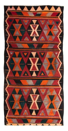 Tapis de couloir Tapis Kelim - Vieux - 325 x 155 cm - multicolore