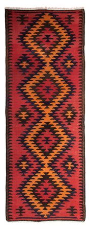 Runner Kelim Rug - Old - 395 x 150 cm - multicolored