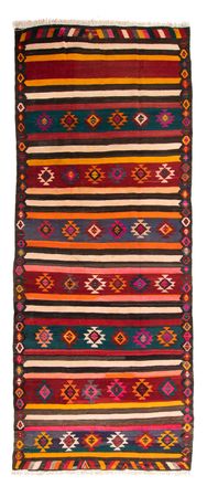 Tapis de couloir Tapis Kelim - Vieux - 330 x 145 cm - multicolore