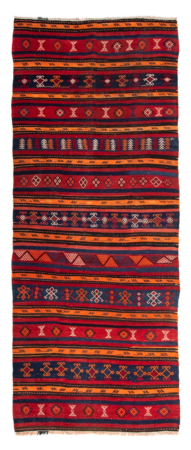 Corredor Tapete Kelim - Antigo - 325 x 130 cm - multicolorido