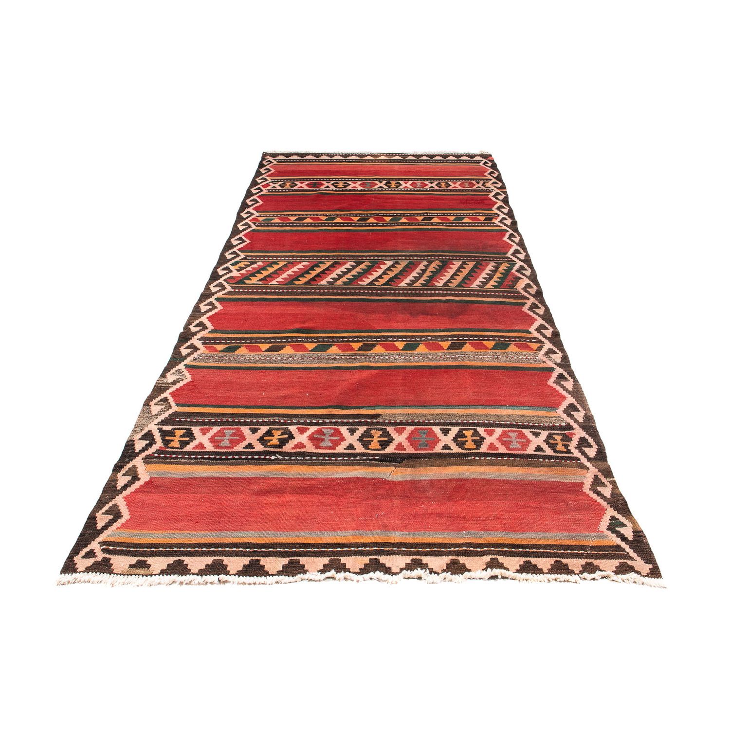 Runner Kelim Rug - Old - 285 x 140 cm - multicolored