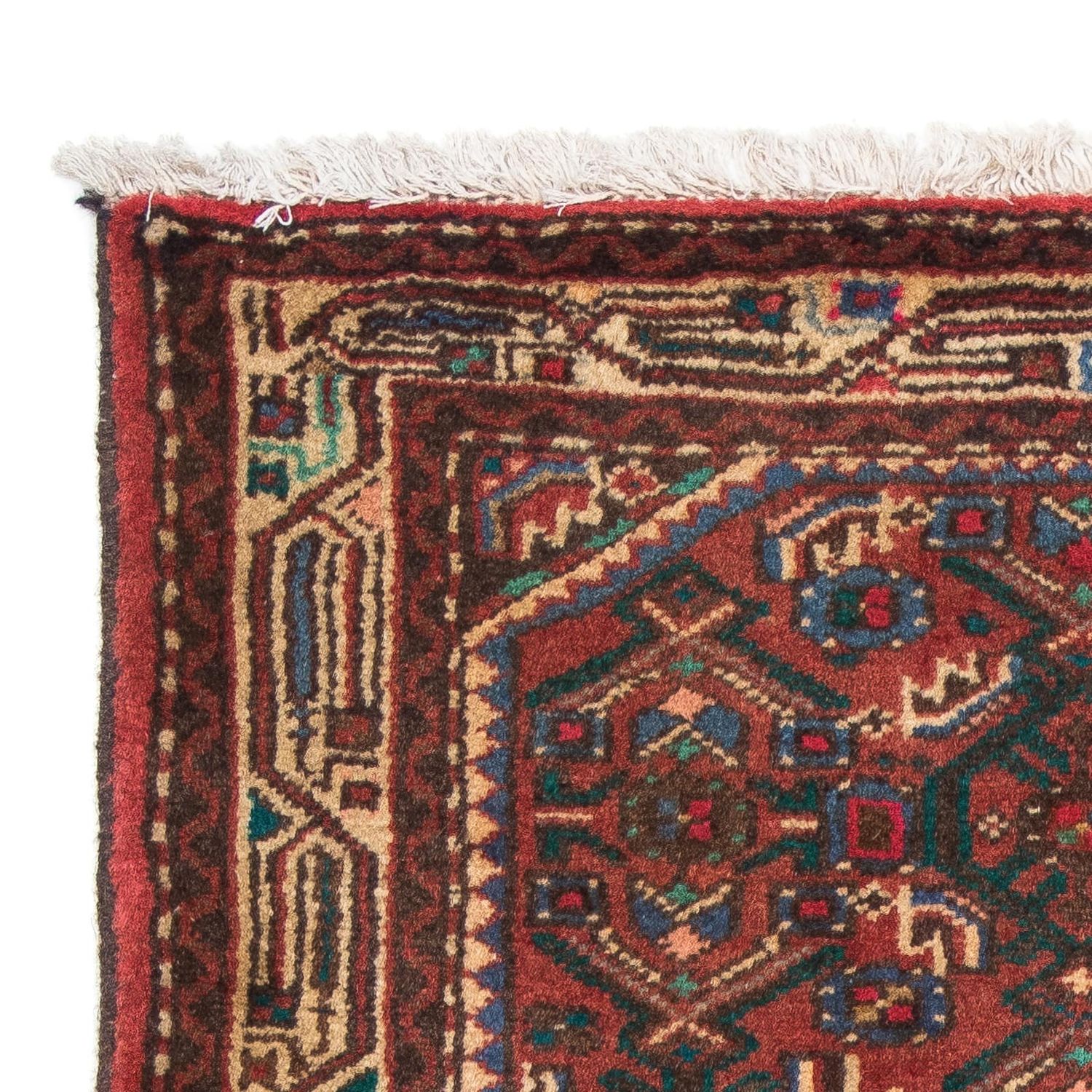 Tapis persan - Nomadic - 96 x 63 cm - rouge foncé