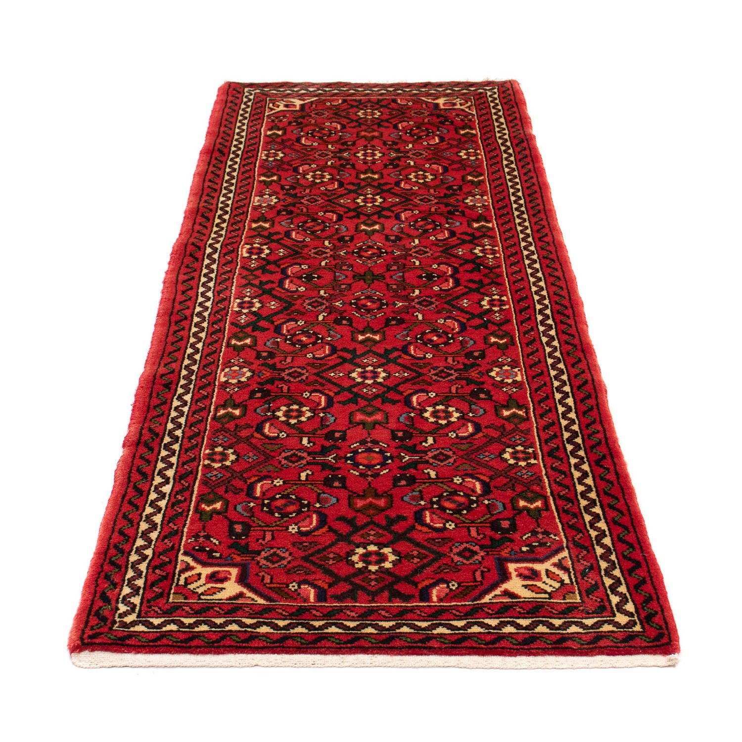 Alfombra de pasillo Alfombra persa - Nómada - 200 x 76 cm - rojo oscuro