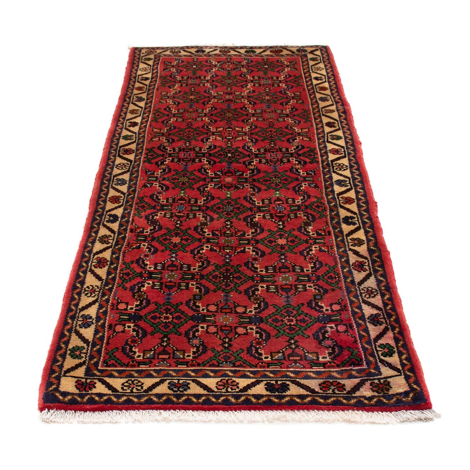 Alfombra de pasillo Alfombra persa - Nómada - 200 x 76 cm - rojo oscuro