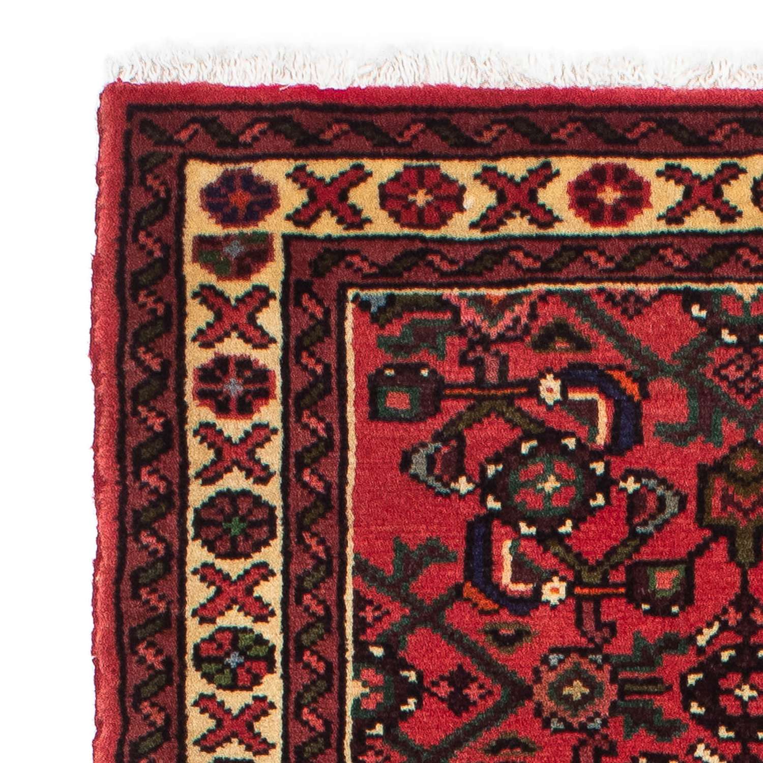 Løper Persisk teppe - Nomadisk - 200 x 70 cm - mørk rød