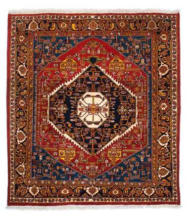 Tapis Gabbeh - Persan Kashkuli - 200 x 180 cm - rouge foncé