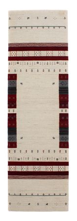 Tapis de couloir Tapis Gabbeh - Loribaft Persan - 298 x 80 cm - beige