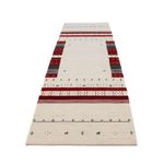 Løper Gabbeh teppe - Loribaft persisk teppe - 298 x 80 cm - beige