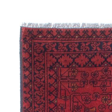 Runner Afghan Rug - Kunduz - 288 x 80 cm - dark red