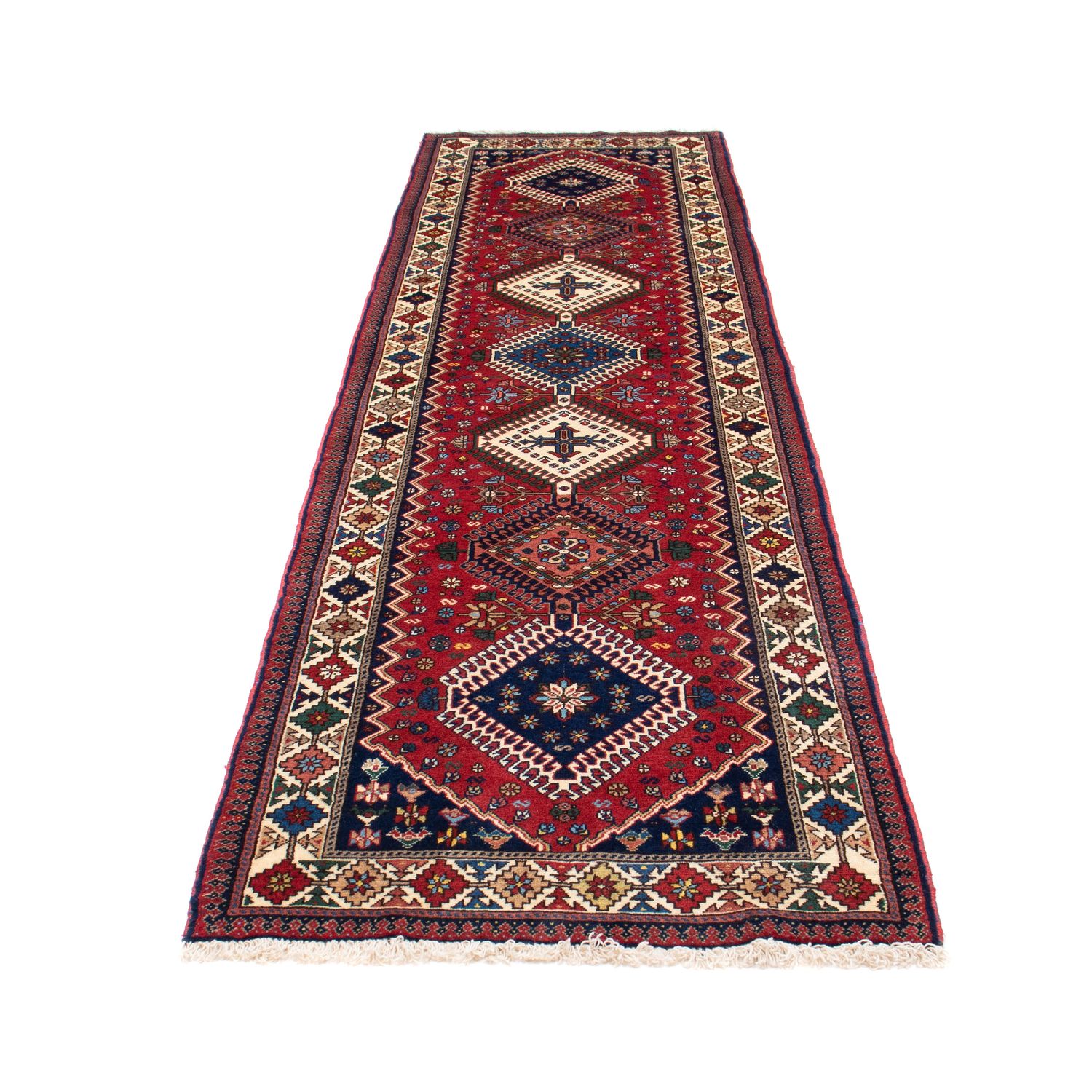 Tapis de couloir Tapis persan - Nomadic - 300 x 81 cm - rouge foncé