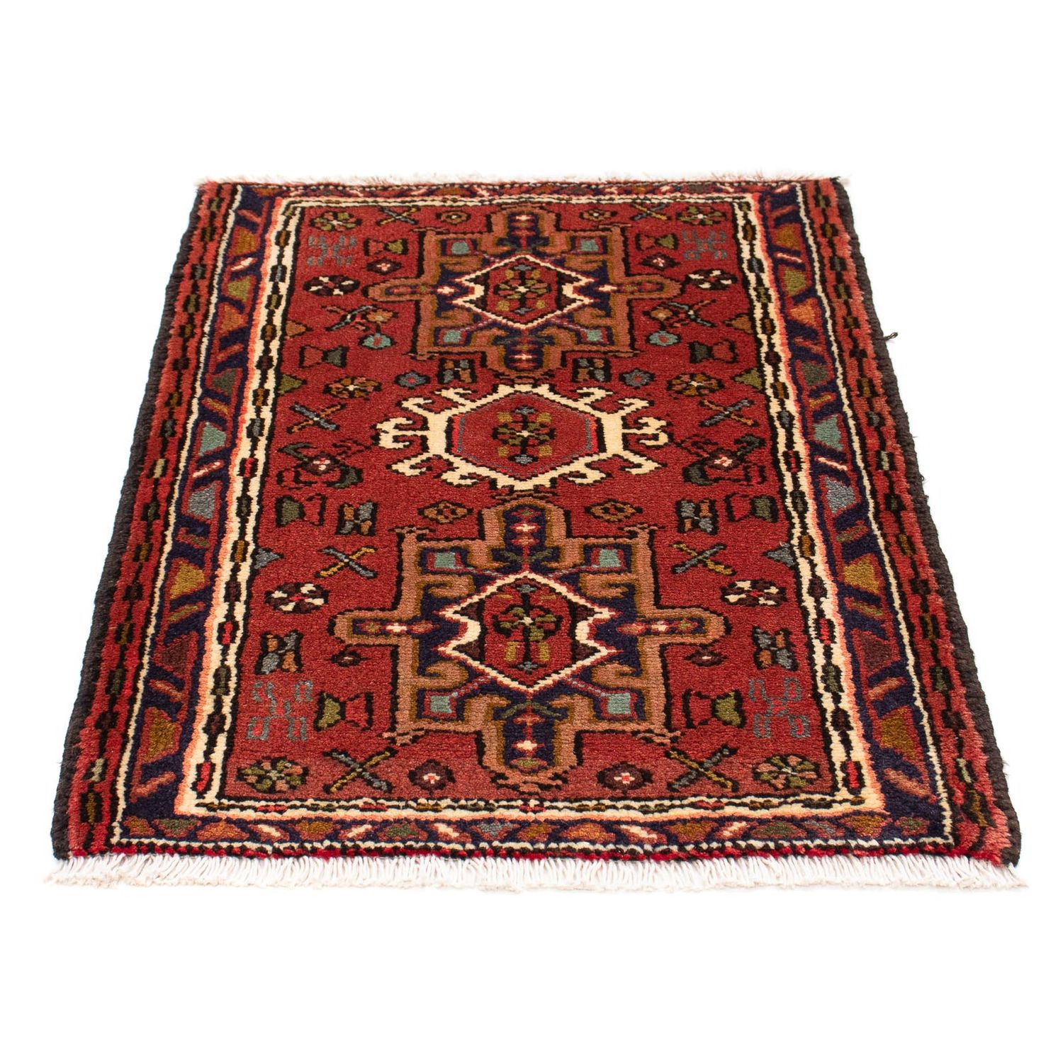 Tapis persan - Nomadic - 98 x 70 cm - rouge foncé