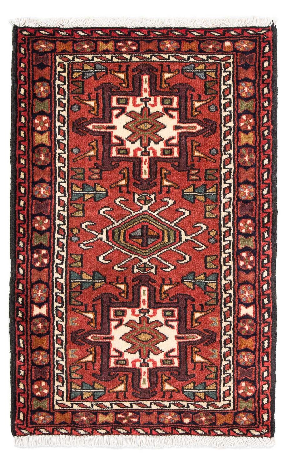 Alfombra persa - Nómada - 100 x 65 cm - marrón