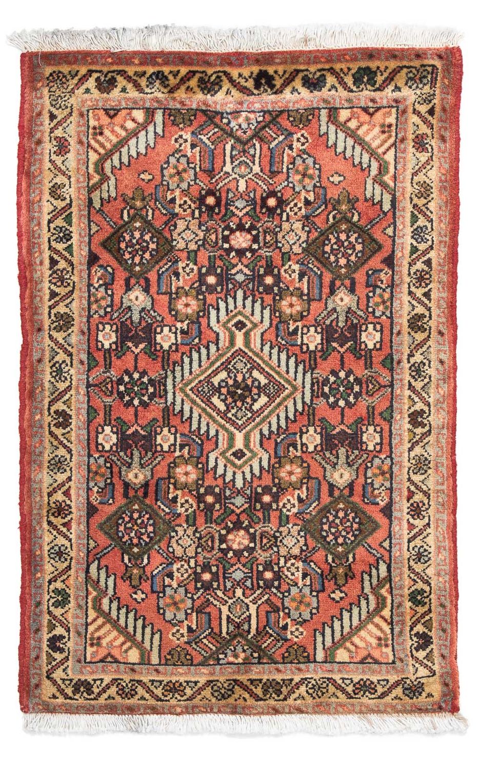 Tapis persan - Nomadic - 94 x 60 cm - rouge clair