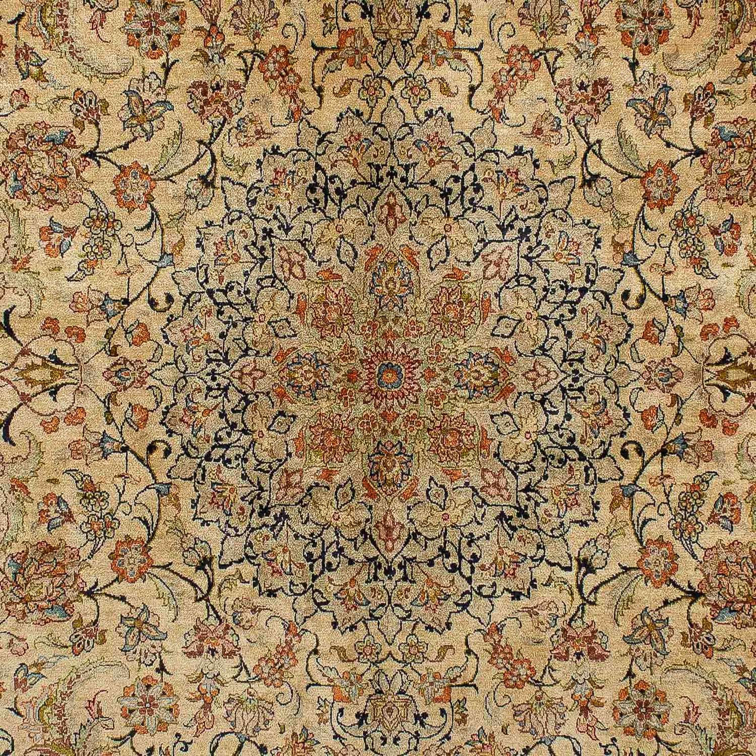 Dywan perski - Ghom - 204 x 129 cm - jasnobrązowy