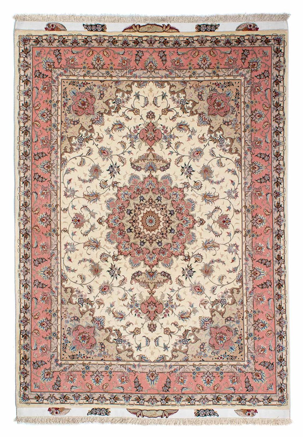 Perzisch tapijt - Tabriz - Royal - 210 x 150 cm - beige