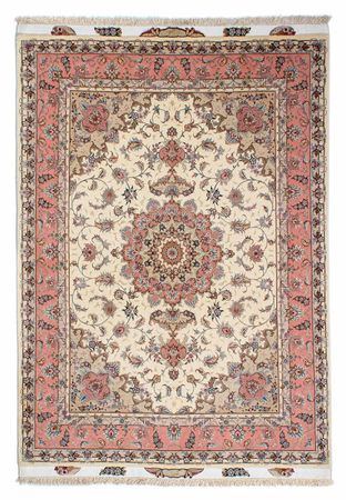 Tapis persan - Tabriz - Royal - 210 x 150 cm - beige