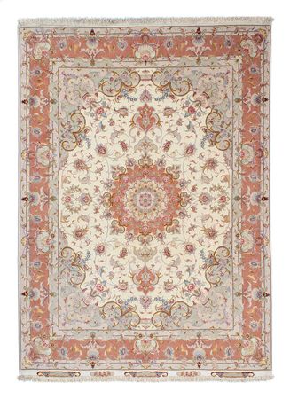 Alfombra Persa - Tabriz - Real - 205 x 152 cm - beige