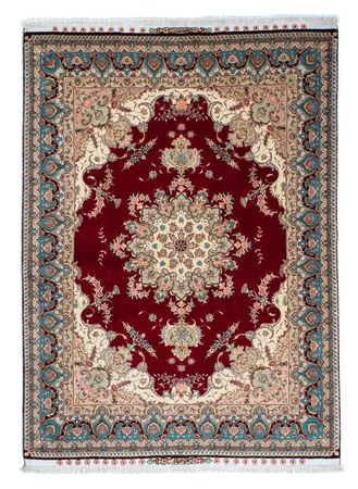 Tapete Persa - Tabriz - Royal - 204 x 153 cm - vermelho escuro