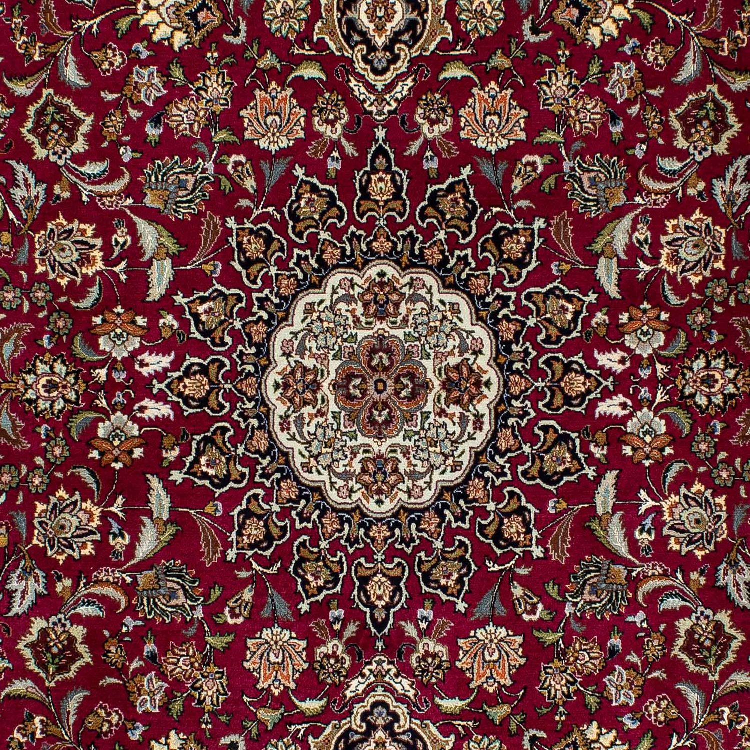 Tapete Persa - Tabriz - Royal - 213 x 152 cm - vermelho escuro