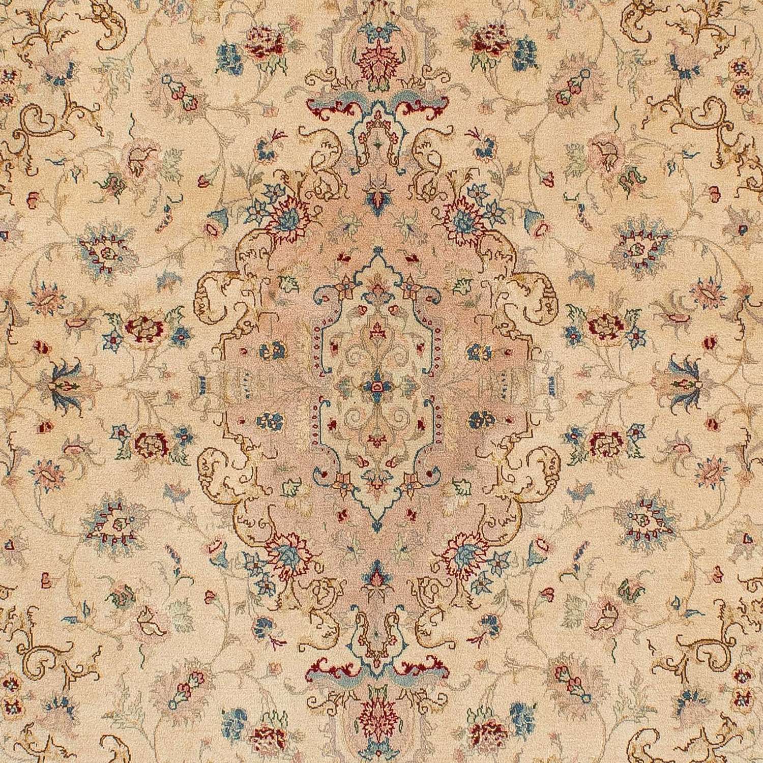 Perský koberec - Tabríz - Královský - 200 x 149 cm - světle hnědá