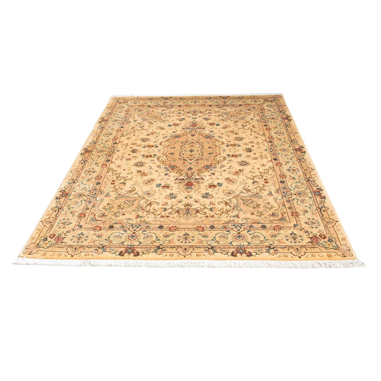 Tapis persan - Tabriz - Royal - 200 x 149 cm - marron clair