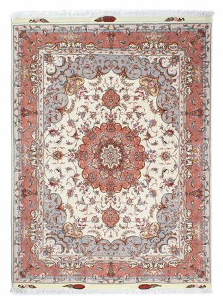 Alfombra Persa - Tabriz - Real - 196 x 153 cm - beige