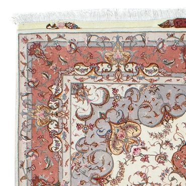 Perzisch tapijt - Tabriz - Royal - 196 x 153 cm - beige