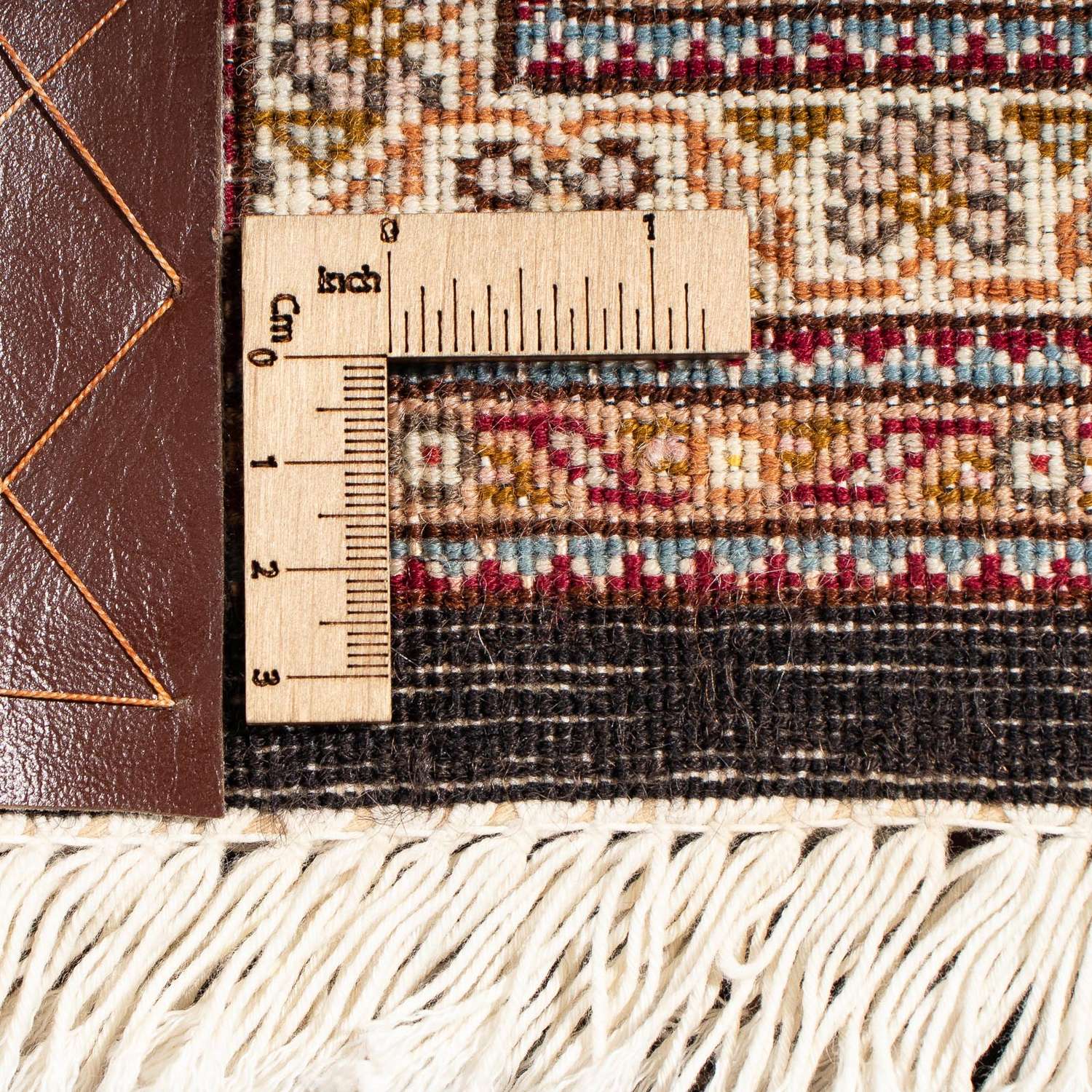 Perský koberec - Tabríz čtvercový  - 210 x 200 cm - světle hnědá