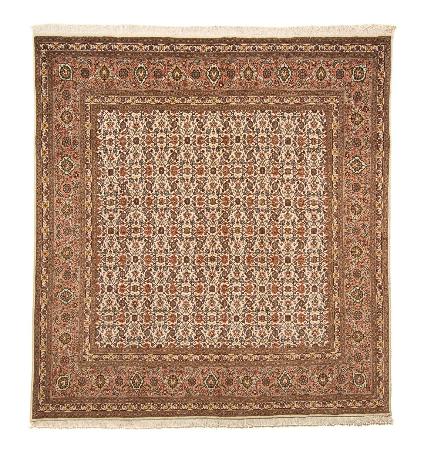 Tapis persan - Tabriz carré  - 215 x 202 cm - marron clair