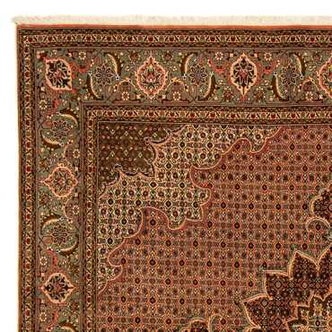 Tapis persan - Tabriz carré  - 206 x 206 cm - marron