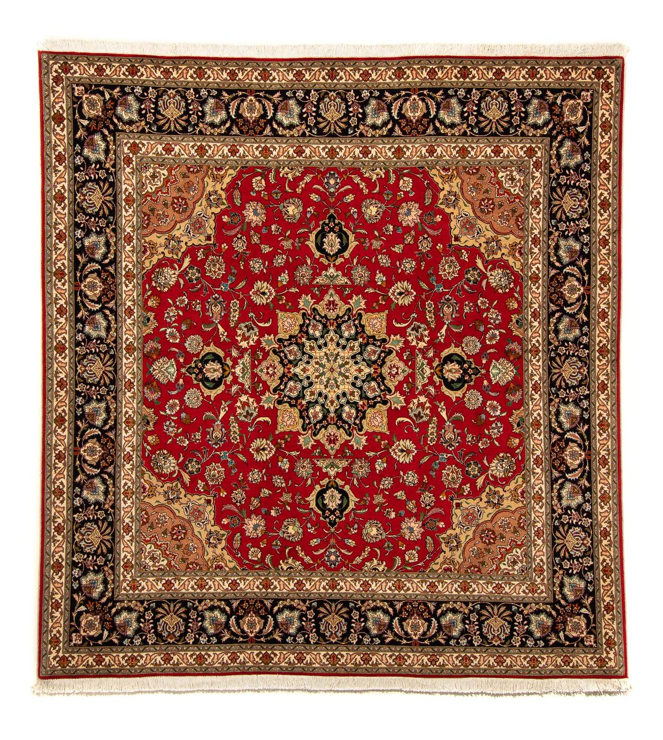 Tappeto Persero - Tabriz - Reale quadrato  - 208 x 200 cm - rosso