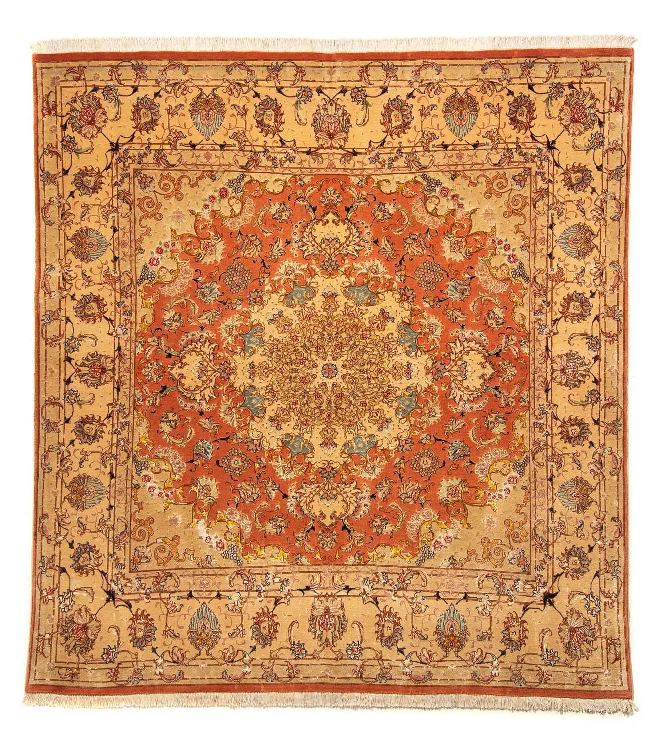 Persisk matta - Tabriz - Royal - 207 x 198 cm - flerfärgad