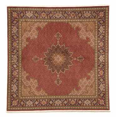 Tappeto Persero - Tabriz quadrato  - 204 x 201 cm - rosso scuro