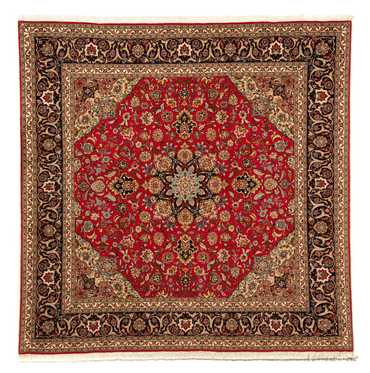 Tapis persan - Tabriz - Royal carré  - 204 x 203 cm - rouge