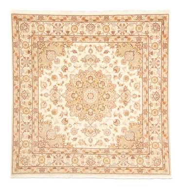 Alfombra Persa - Tabriz - Real cuadrado  - 206 x 202 cm - beige