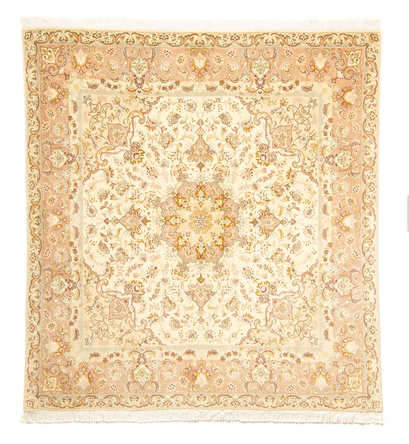 Persisk teppe - Tabriz - Royal square  - 210 x 202 cm - beige