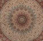 Oriental Rug - Hereke round  - 215 x 215 cm - light brown