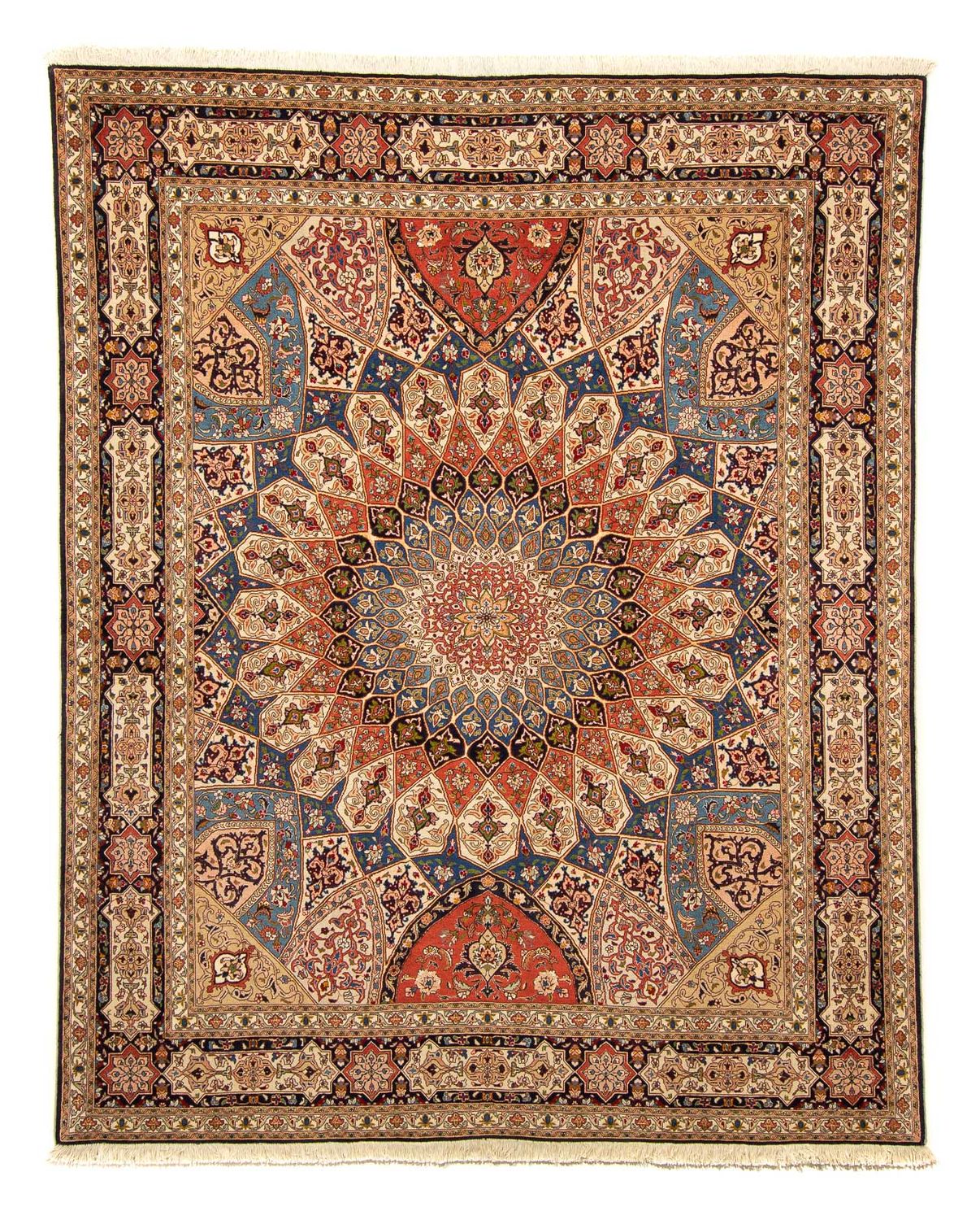 Tapete Persa - Tabriz - Royal - 250 x 207 cm - castanho claro