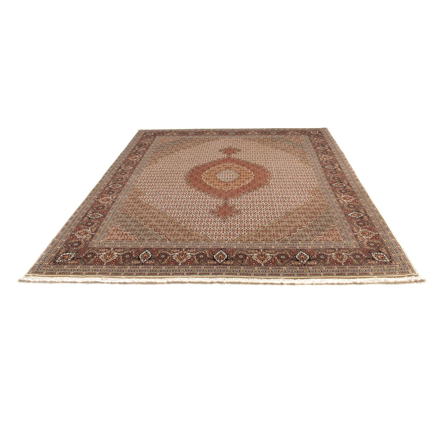 Tapis persan - Tabriz - 252 x 202 cm - marron clair