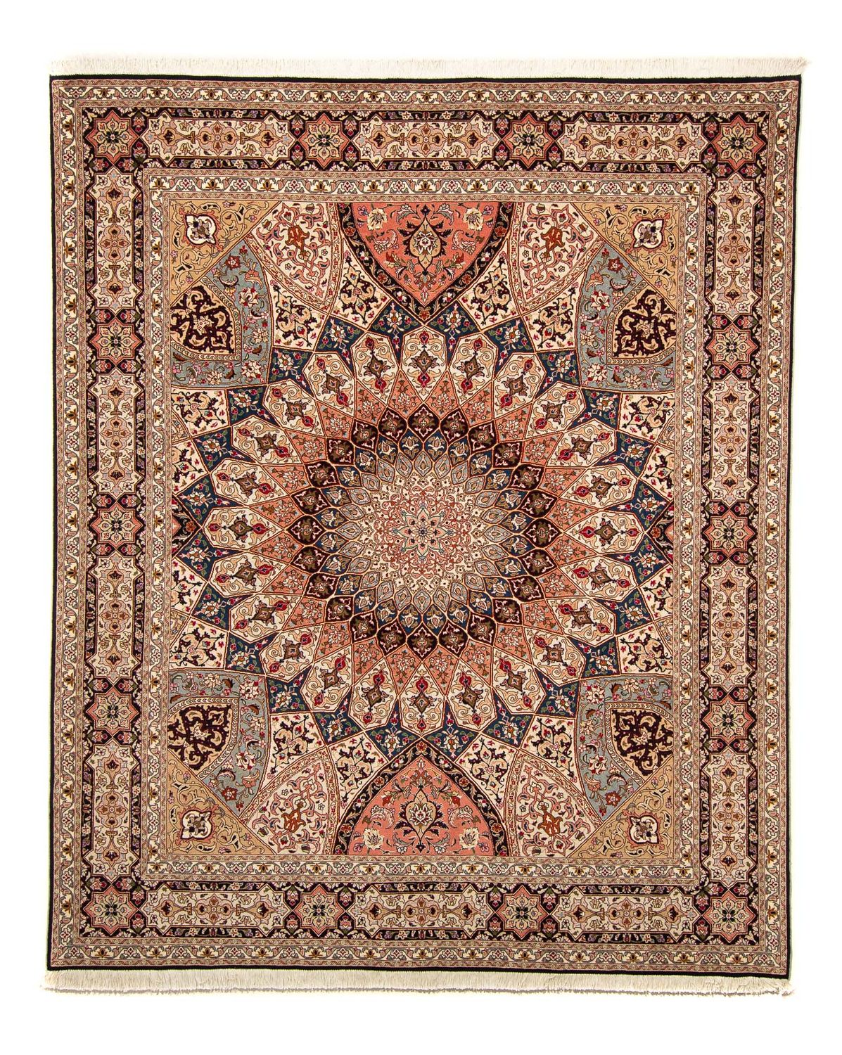 Tapete Persa - Tabriz - Royal - 242 x 202 cm - multicolorido