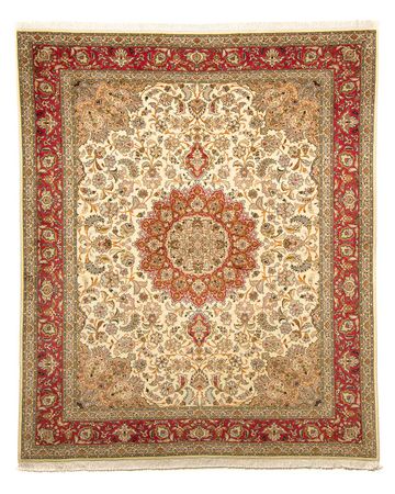 Alfombra Persa - Tabriz - Real - 251 x 204 cm - beige