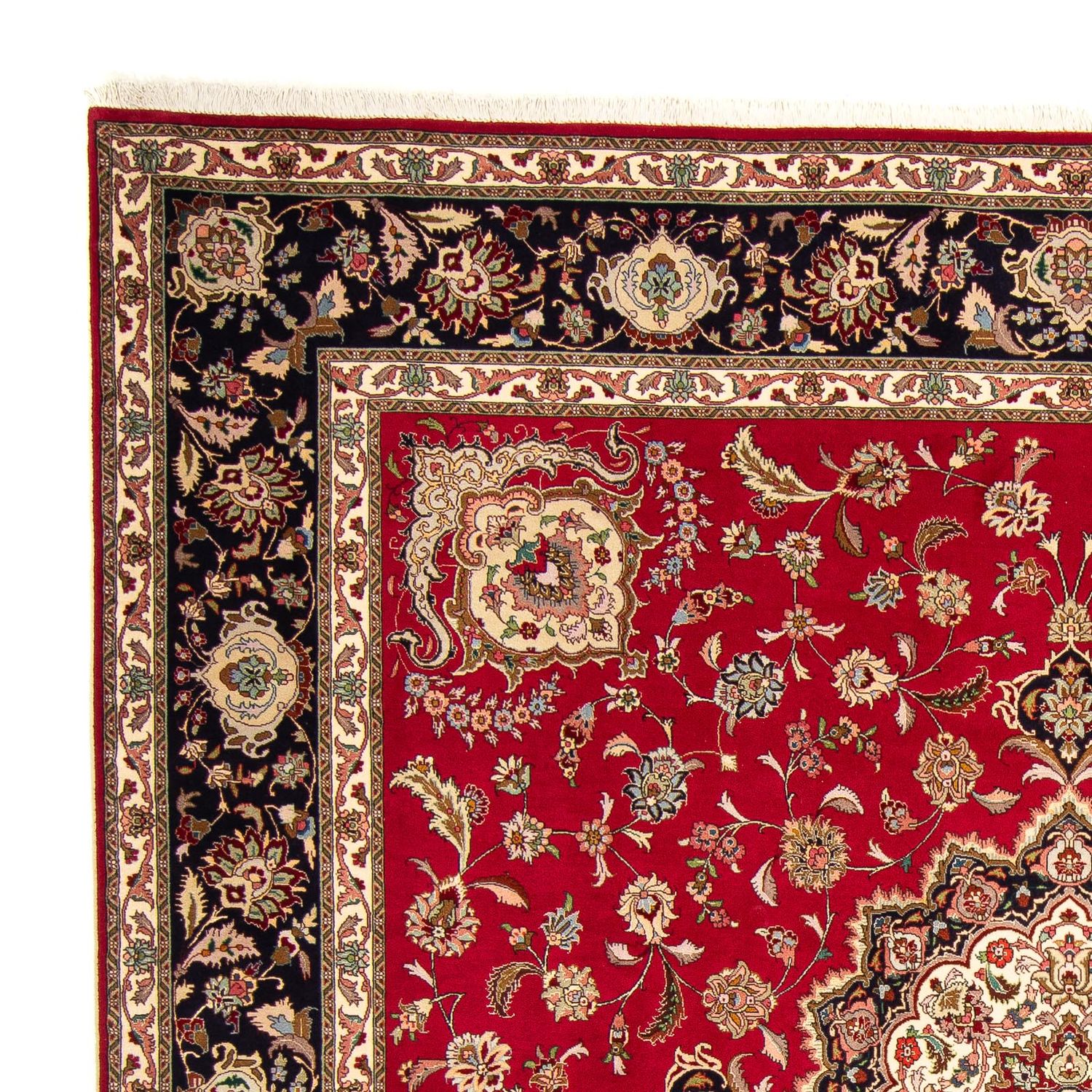 Tapete Persa - Tabriz - Royal praça  - 254 x 254 cm - vermelho