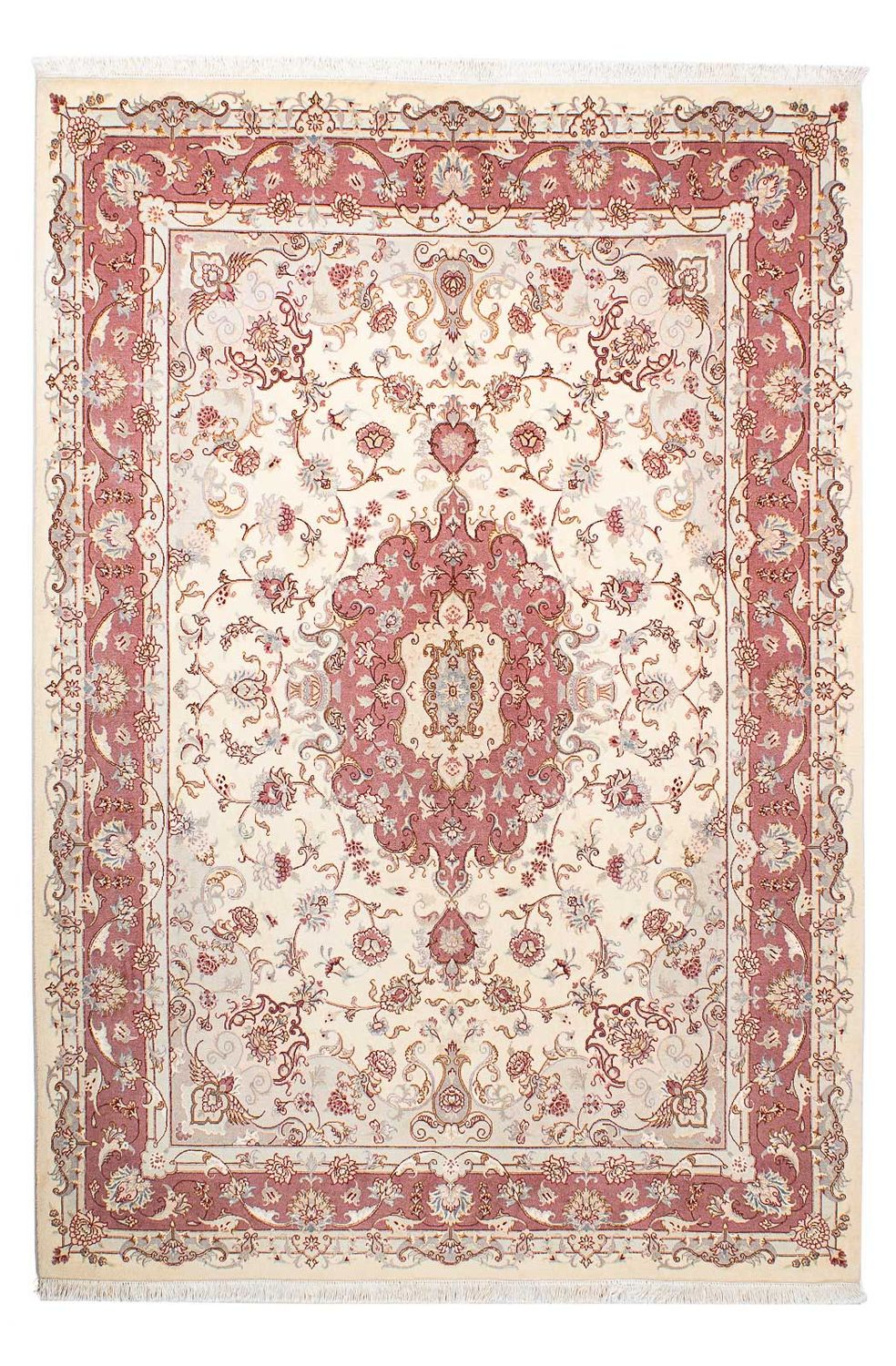 Tapete Persa - Tabriz - Royal - 242 x 167 cm - bege